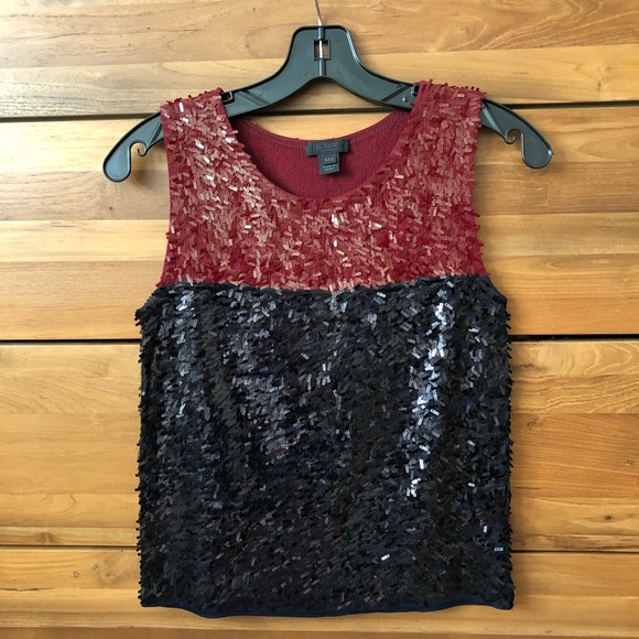 NWOT J. Crew Collection Sequin Colorblock Knit Top - Picture 2 of 4